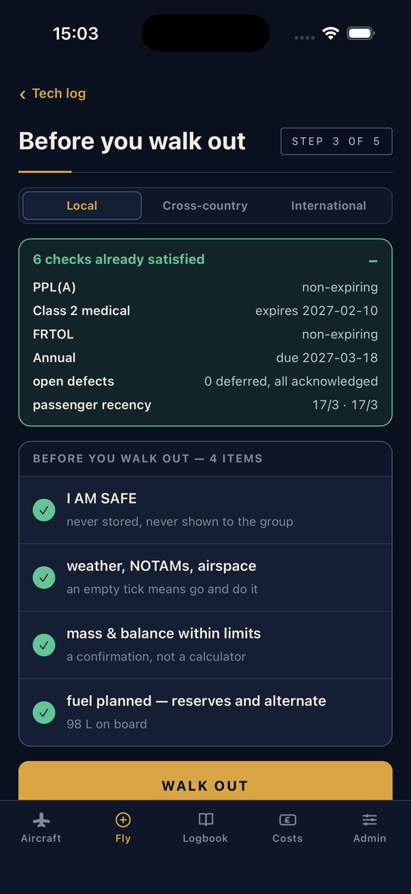Before you walk out screen